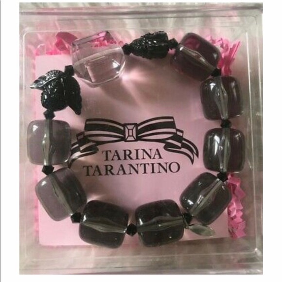 TARINA TARANTINO Black Bead Bracelet w/ Box - Picture 2 of 5